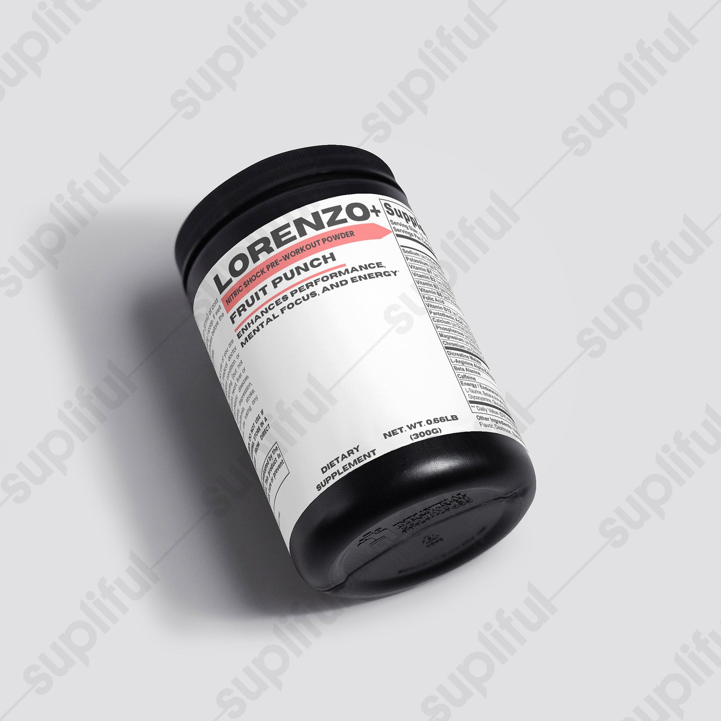 Lorenzo+ | Nitric Shock Pre-Workout Powder (Fruit Punch)