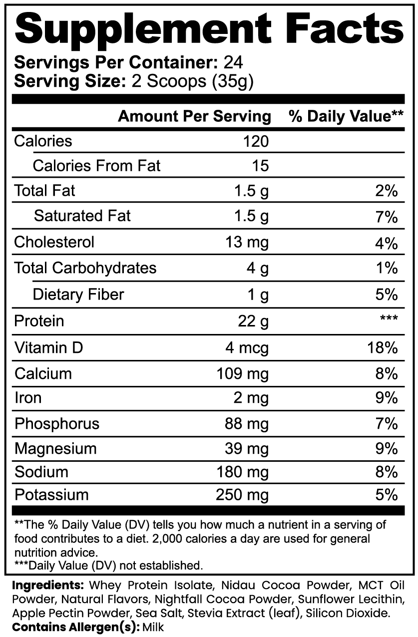 Lorenzo's Advanced 100% Whey Protein Isolate (Chocolate)
