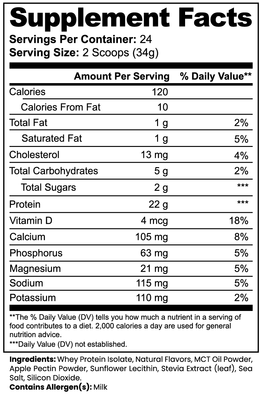 Lorenzo+ | Advanced 100% Whey Protein Isolate (Vanilla)