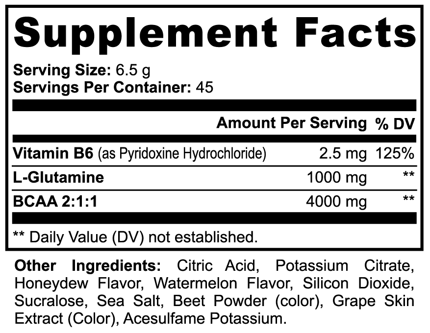 Lorenzo+ | BCAA Post Workout Powder (Honeydew/Watermelon)